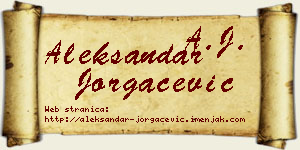 Aleksandar Jorgačević vizit kartica